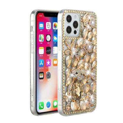 For Apple iPhone 13 Pro Max 6.7" Bling Crystal 3D Full Diamonds Luxury Sparkle Rhinestone Hybrid Protective  Phone Case Cover