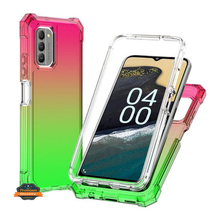 For T-Mobile Revvl 6 Pro 5G /Revvl 6 5G Hybrid 2in1 Front Bumper Frame Cover Square Edge Shockproof TPU + Hard PC  Phone Case Cover