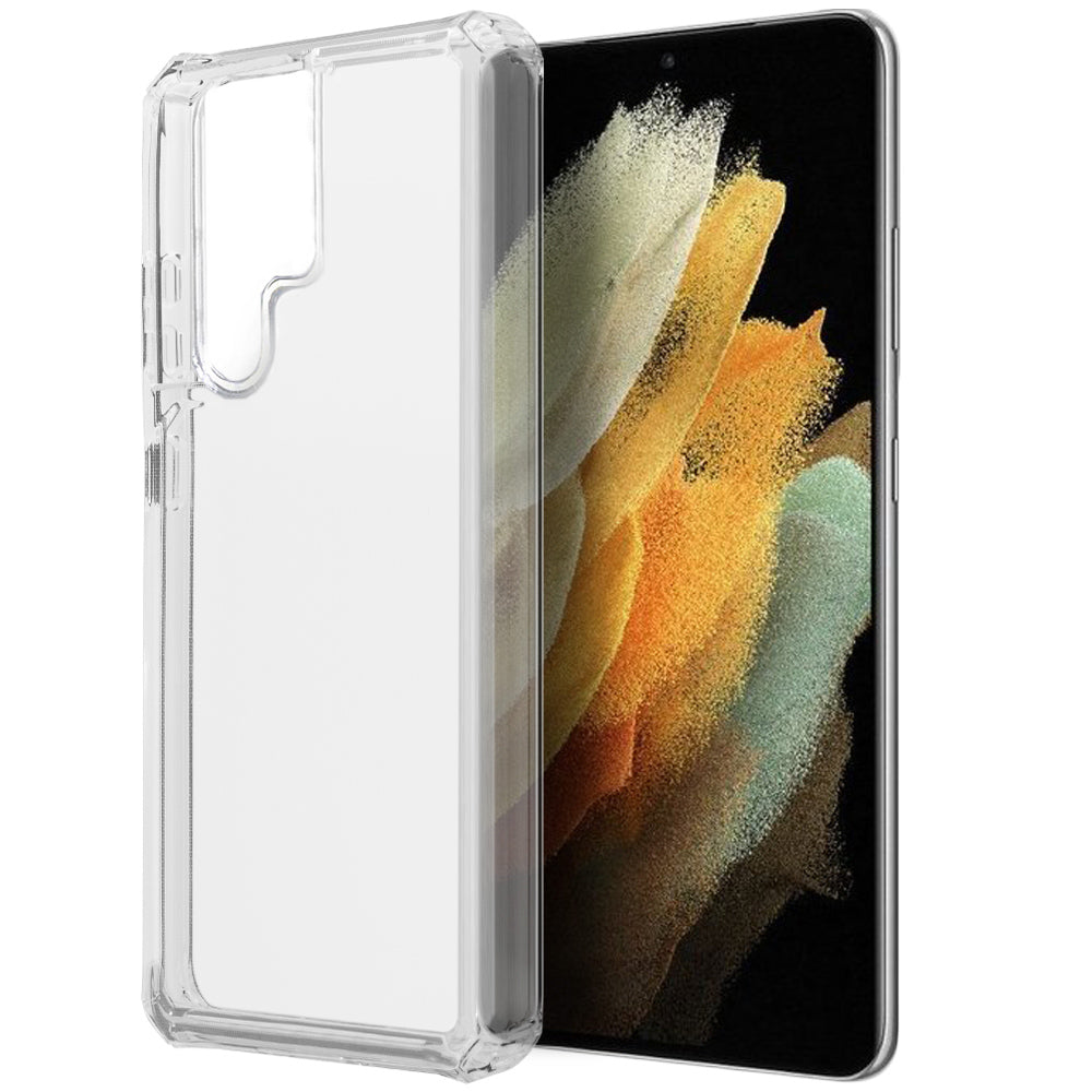 For Samsung Galaxy S22 /Plus Ultra Air Armor Designed Transparent Hybrid Shock-Absorbing Corners Soft TPU + Hard Polycarbonate Frame  Phone Case Cover