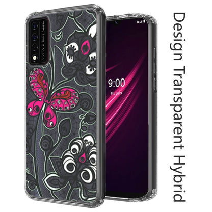 For Samsung Galaxy A71 5G Fashion Pattern Design Ultra Thin Clear Hybrid Rubber Gummy TPU Grip + Hard PC Back Shockproof  Phone Case Cover