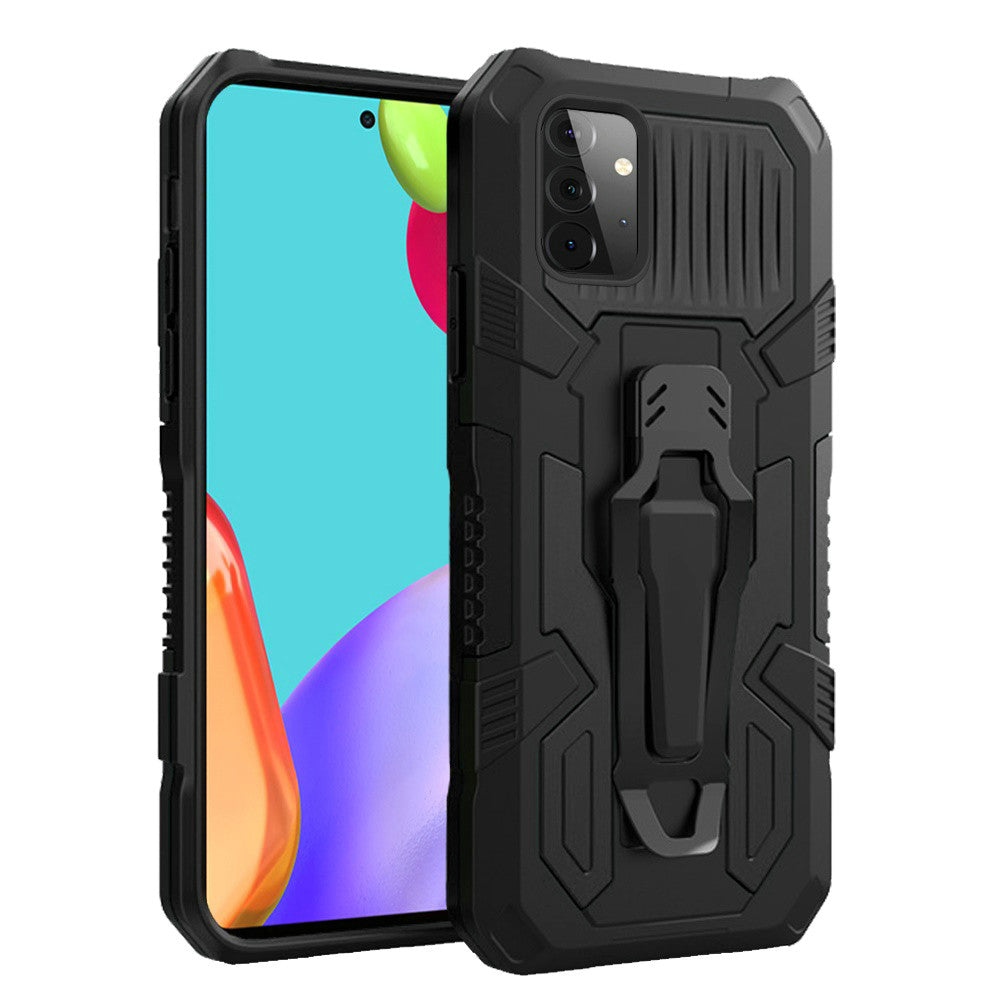 For Samsung Galaxy A13 5G Rugged Heavy Duty Dual Layers Hybrid Shockproof Protective Shell Built in Metal Clip Holder & Kickstand  Phone Case Cover