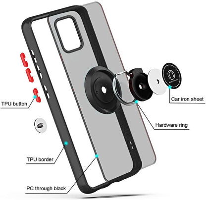 For Apple iPhone 13 /Pro Max Mini Hybrid Protective PC & TPU Shockproof 360° Rotation Ring with Magnetic Metal Ring Stand & Covered Camera  Phone Case Cover