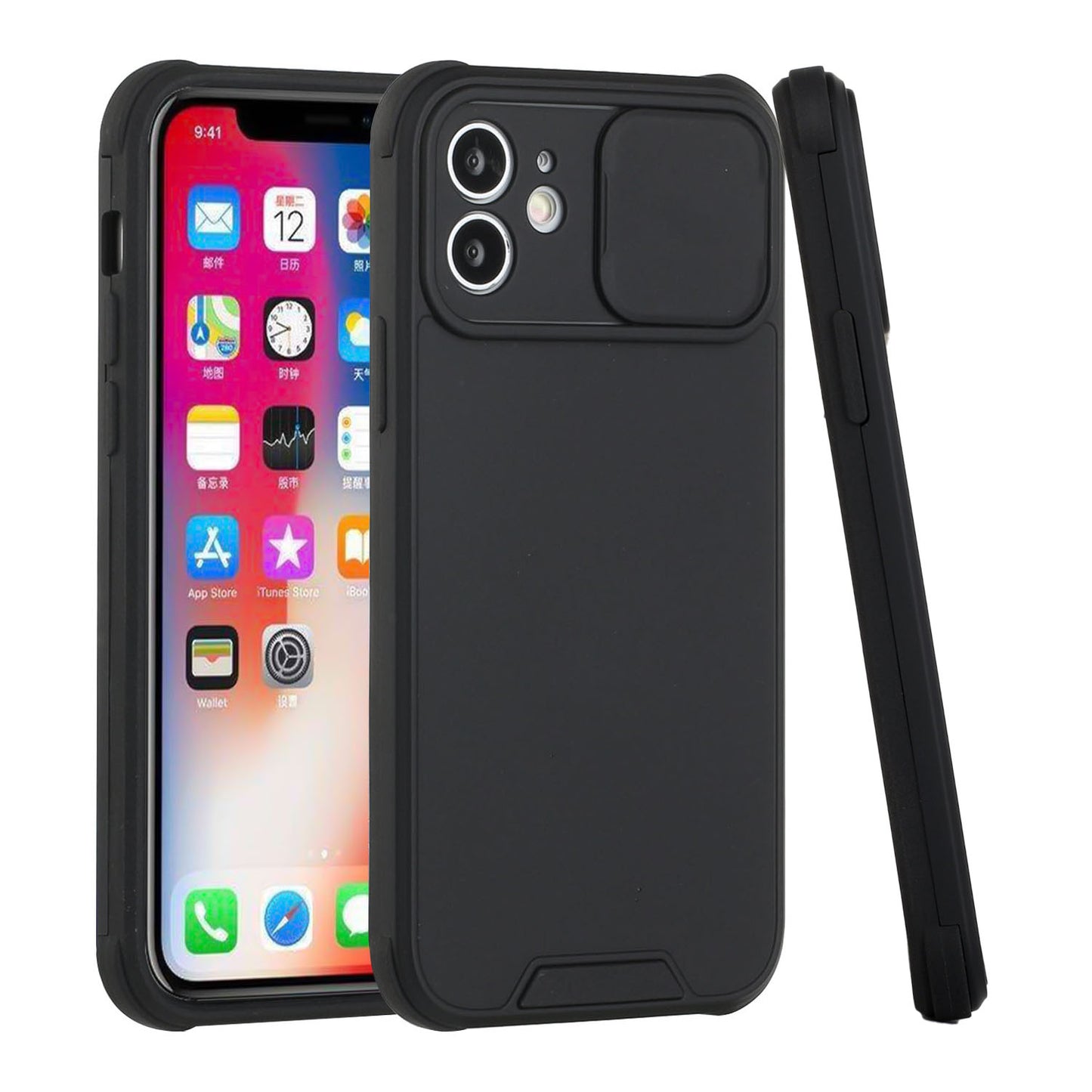 For Apple iPhone 13 Pro (6.1") Heavy Duty Cases with Slide Camera Protection Slim Dual Layer Hard TPU Protective Shockproof Armor  Phone Case Cover