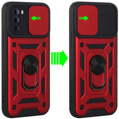 For Motorola Edge+ 2022 /Edge Plus Hybrid Cases with Camera Lens Cover and Ring Holder Kickstand Rugged Dual Layer  Phone Case Cover