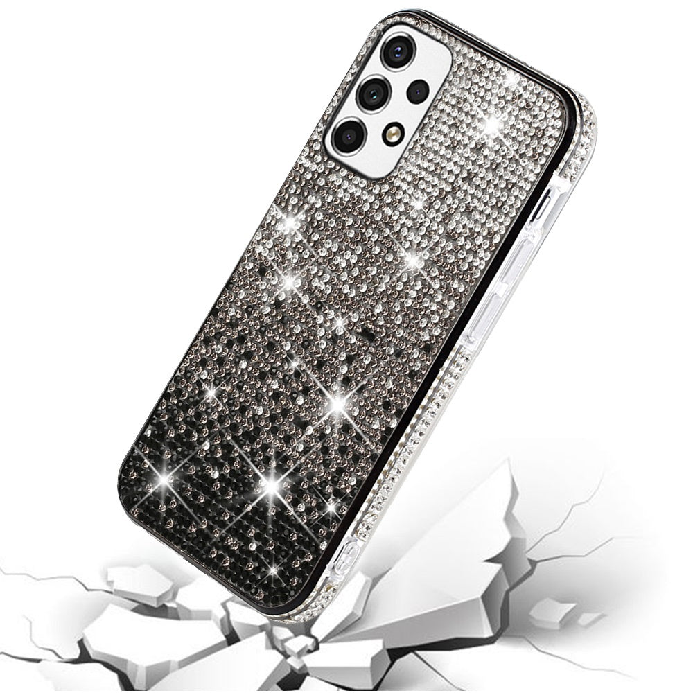 For Samsung Galaxy A33 5G Glitter Bling Ultra Thin TPU Sparkle Diamond Rhinestone Shiny Full Cover Crystal Stones Back  Phone Case Cover