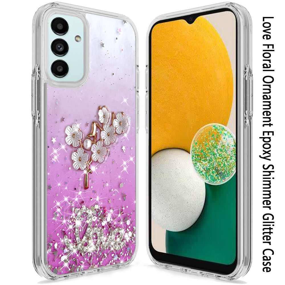 For Motorola Moto G Power 2022 Fashion Graphic Pattern Design Epoxy Colorful Skin Glitter Hybrid Bling TPU Hard Impact Armor  Phone Case Cover