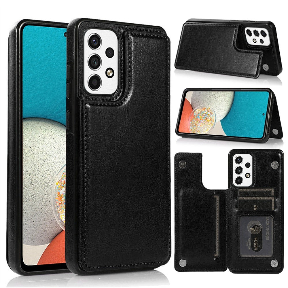 For Samsung Galaxy A53 5G Fashion Design Wallet PU Leather with [Two Magnetic Clasp] [Card Slots] Stand Back Storage Flip  Phone Case Cover