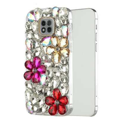 For Samsung Galaxy S21 Luxury Bling Clear Crystal 3D Full Diamonds Luxury Sparkle Rhinestone Hybrid Protective Gold/ Pink/ Red Phone Case Cover