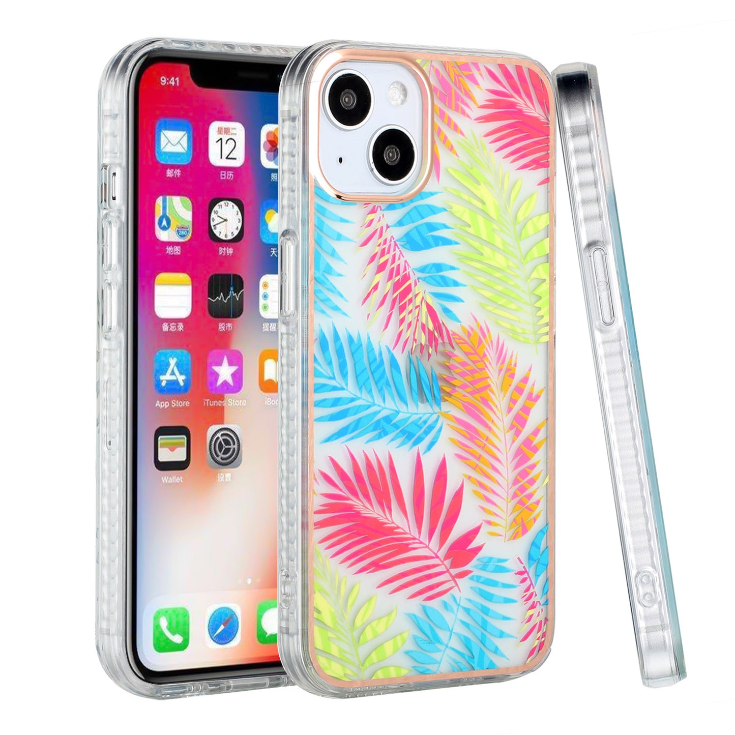 For Apple iPhone XR Stylish Design Floral IMD Hybrid Rubber TPU Hard PC Shockproof Armor Rugged Slim Fit  Phone Case Cover