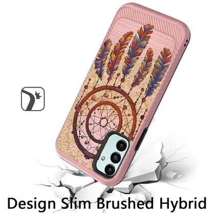 For Samsung Galaxy A13 5G Cute Design Printed Pattern Fashion Brushed Texture Shockproof Dual Layer Hybrid Protective Hard Rubber  Phone Case Cover