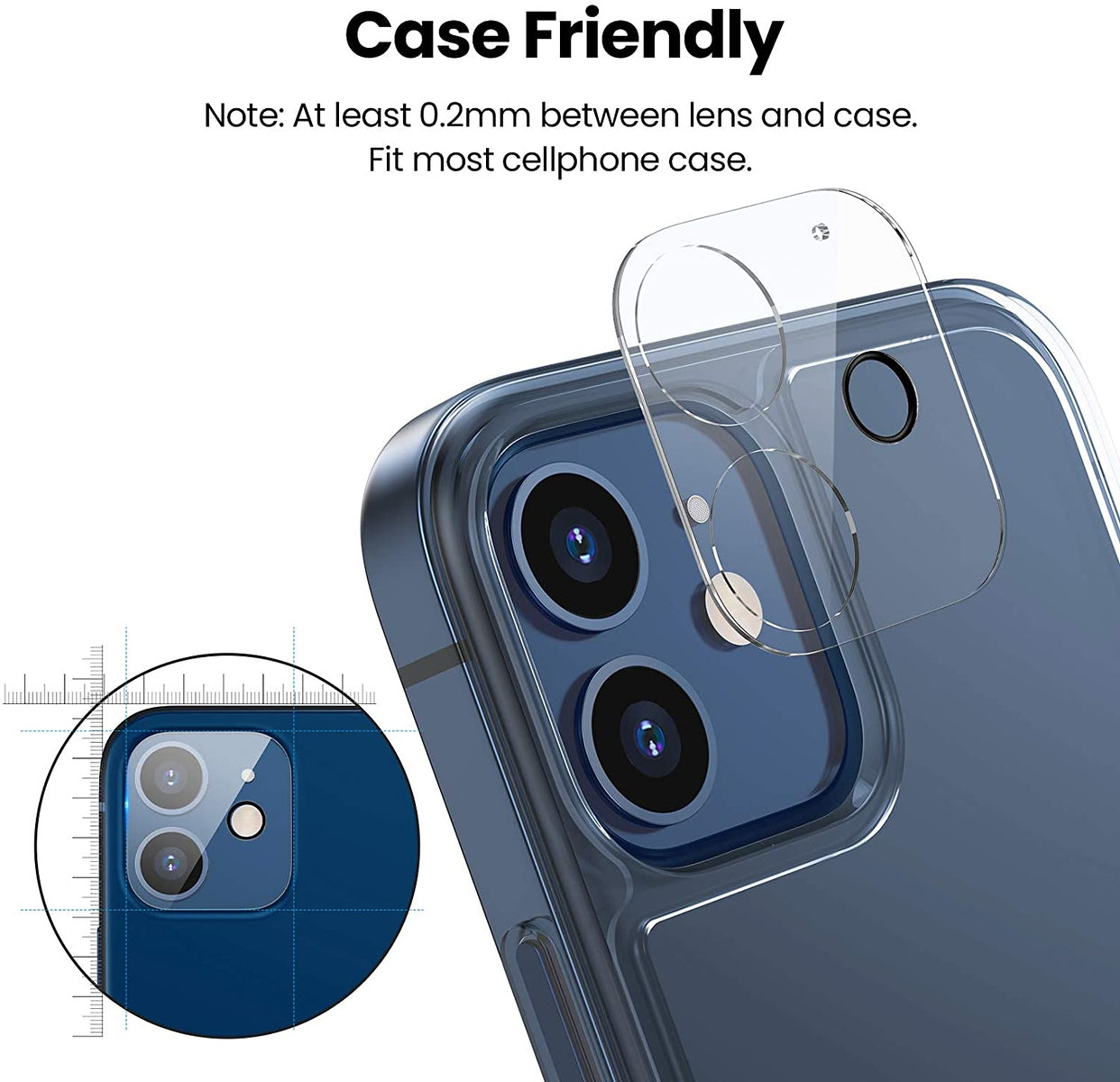 For Samsung Galaxy A53 5G Camera Lens Protector Back Tempered Glass Camera [9H Clear Glass] [Case Friendly][Anti-Scratch] One Piece Design Clear Screen Protector