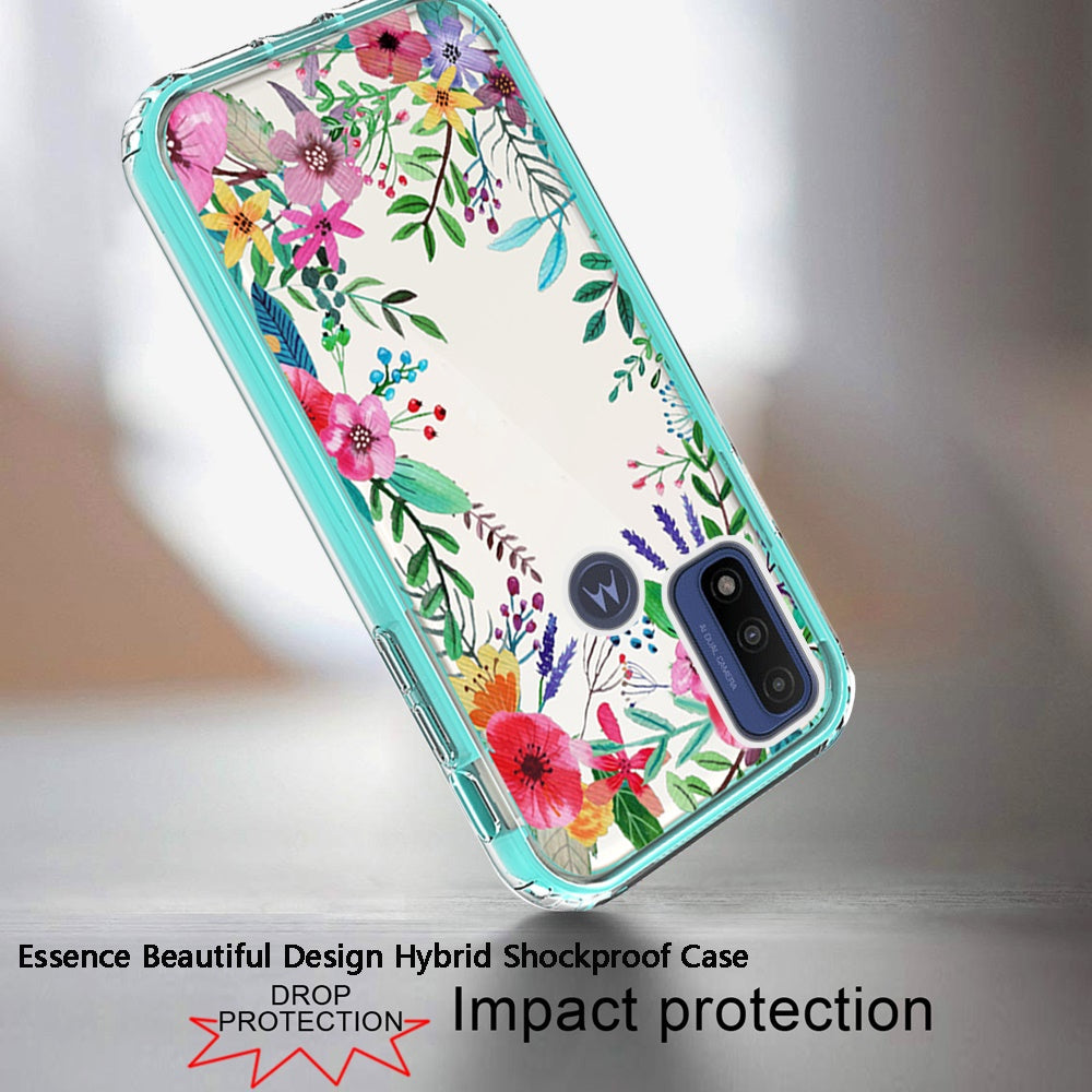 For Motorola Moto G Pure Beautiful Design 3 in 1 Hybrid Triple Layer Armor Hard Plastic Rubber TPU Shockproof Protective Frame  Phone Case Cover