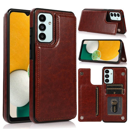 For Samsung Galaxy S22+ Plus PU Leather with [Two Magnetic Clasp] [ Credit Card Slots] Stand Function Durable Back Wallet Flip  Phone Case Cover