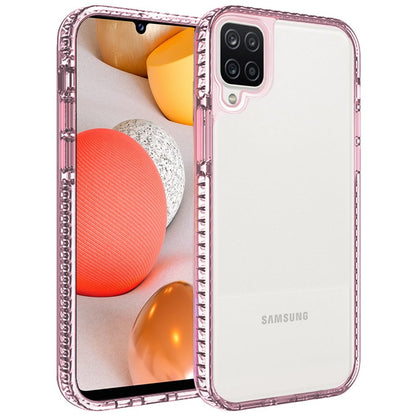 For Samsung Galaxy A42 5G Crystal Transparent Rugged Shockproof Hybrid PC+TPU Colorful Buttons Military Grade Protection Back  Phone Case Cover