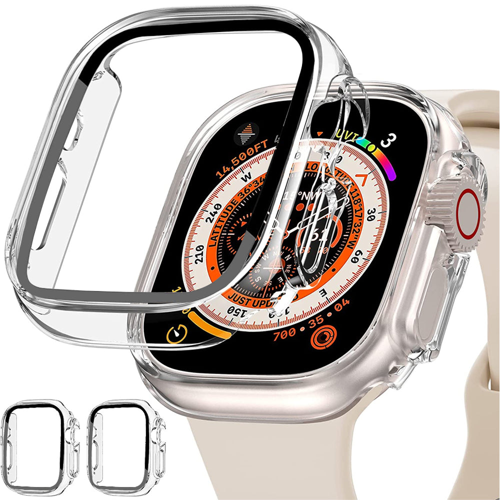 For Apple Watch Series 8 /7 (41mm) Slim PC with Built in Clear Screen Protector Snap-on Full Coverage Shell TPU + Hard PC Frame for iWatch 41 MM Series 8 /7 Clear