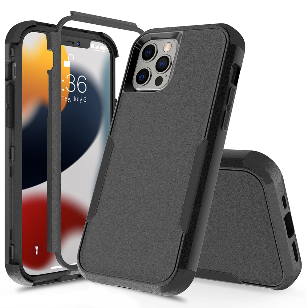 For Apple iPhone 13 /Pro Max Mini Armor 3 in 1 Three Layer Heavy Duty Rugged Hybrid Hard PC Soft TPU Bumper Shockproof Full Protective  Phone Case Cover