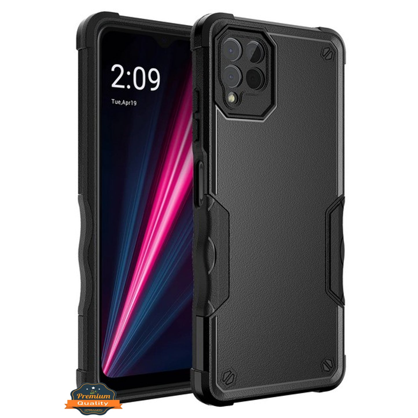 For T-Mobile Revvl 6 Pro 5G /Revvl 6 5G Hybrid Shockproof Heavy-Duty Tough Rugged Hard PC Soft TPU Lightweight Slim  Phone Case Cover