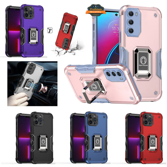 For Samsung Galaxy Z Flip 4 5G Hybrid Cases with Magnetic Ring Holder Kickstand Heavy Duty Rugged Silicone Shockproof  Phone Case Cover