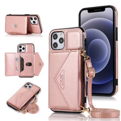 For Samsung Galaxy A02s Wallet Case Credit Card ID Money Holder Lanyard Detachable Neck Strap Protective Flip Slim PU Leather  Phone Case Cover