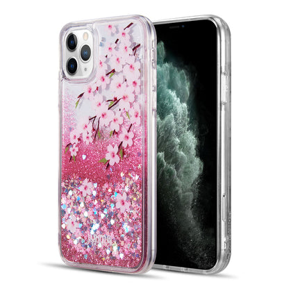 For Apple iPhone 14 Plus (6.7") Quicksand Waterfall Liquid Glitter Sparkling Design Floating Bling Hybrid  Phone Case Cover