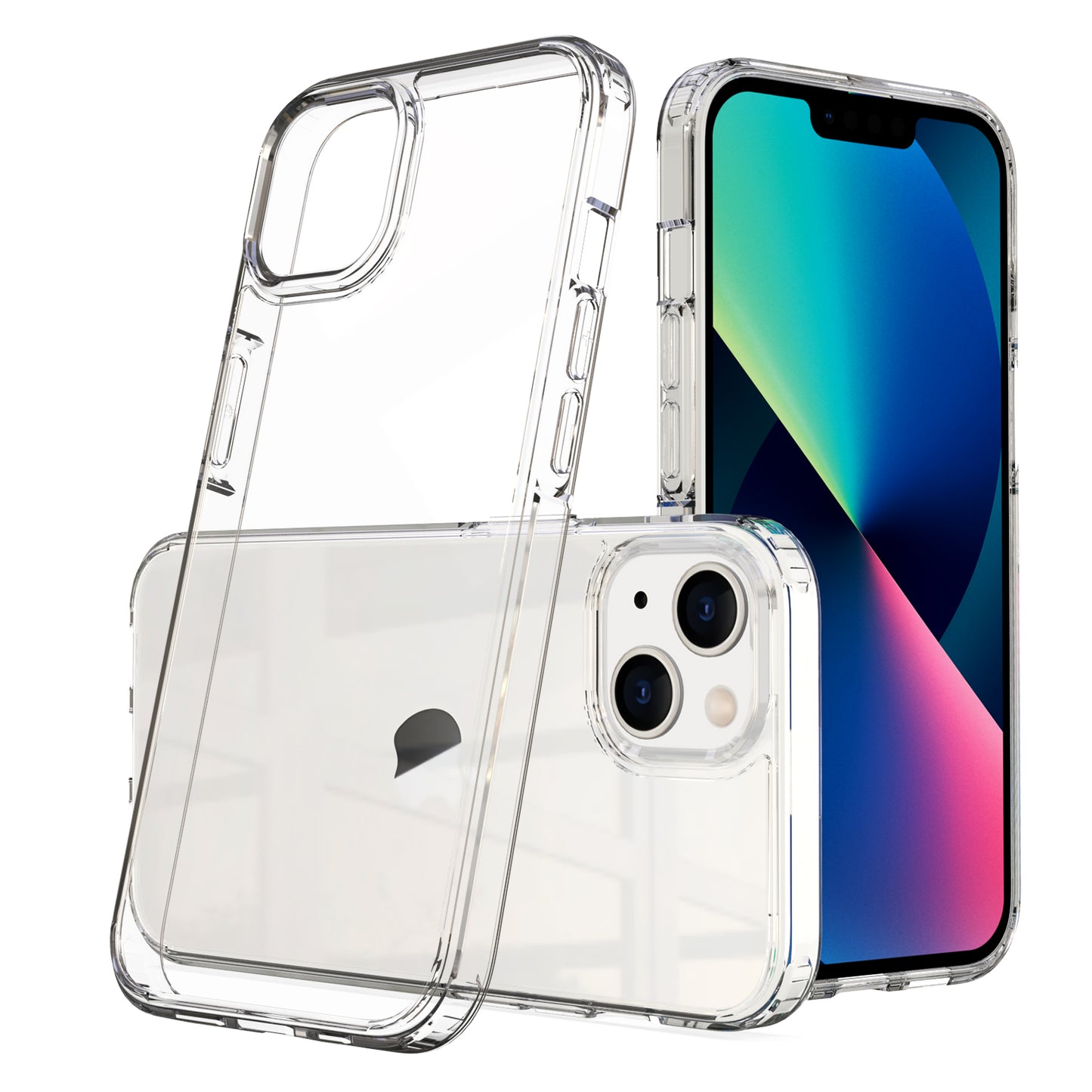 For Apple iPhone 11 (6.1") Transparent Designed Slim Thick Hybrid Hard PC Back and TPU Frame Bumper Protective Matte Clear Phone Case Cover