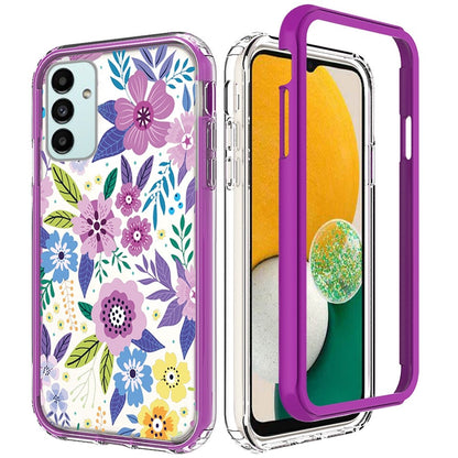 For Samsung Galaxy A13 5G Beautiful Design 3 in 1 Hybrid Triple Layer Armor Hard Plastic Soft Rubber TPU Shockproof Protective Frame  Phone Case Cover