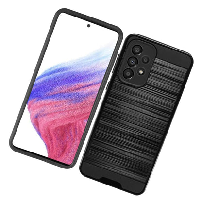 For Samsung Galaxy A33 5G Brushed Texture Slim Hybrid Shockproof Dual Layer Hard PC & TPU Armor Rugged Protective  Phone Case Cover