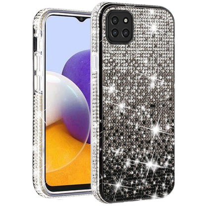 For Boost Mobile Celero 5G Glitter Bling Ultra Thin TPU Sparkle Diamond Rhinestone Shiny Full Cover Crystal Stones Back  Phone Case Cover