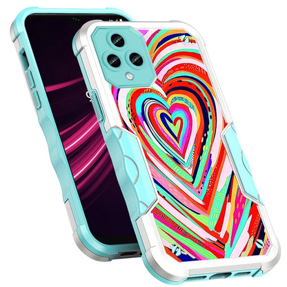 For T-Mobile Revvl 6 Pro 5G /Revvl 6 5G Fashion Design Shockproof Hybrid Stylish Pattern Rubber Armor  Phone Case Cover