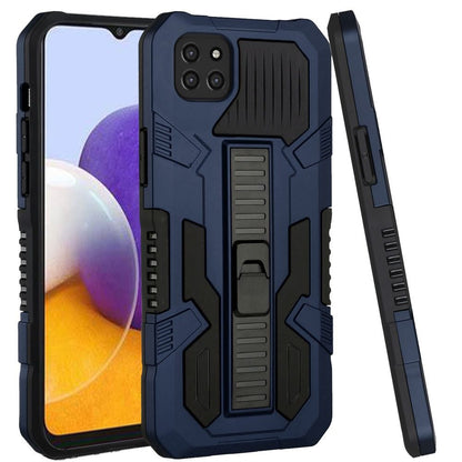 For Boost Mobile Celero 5G Hybrid Tough Rugged [Shockproof] Dual Layer Protective with Kickstand Military Grade Hard PC + TPU  Phone Case Cover