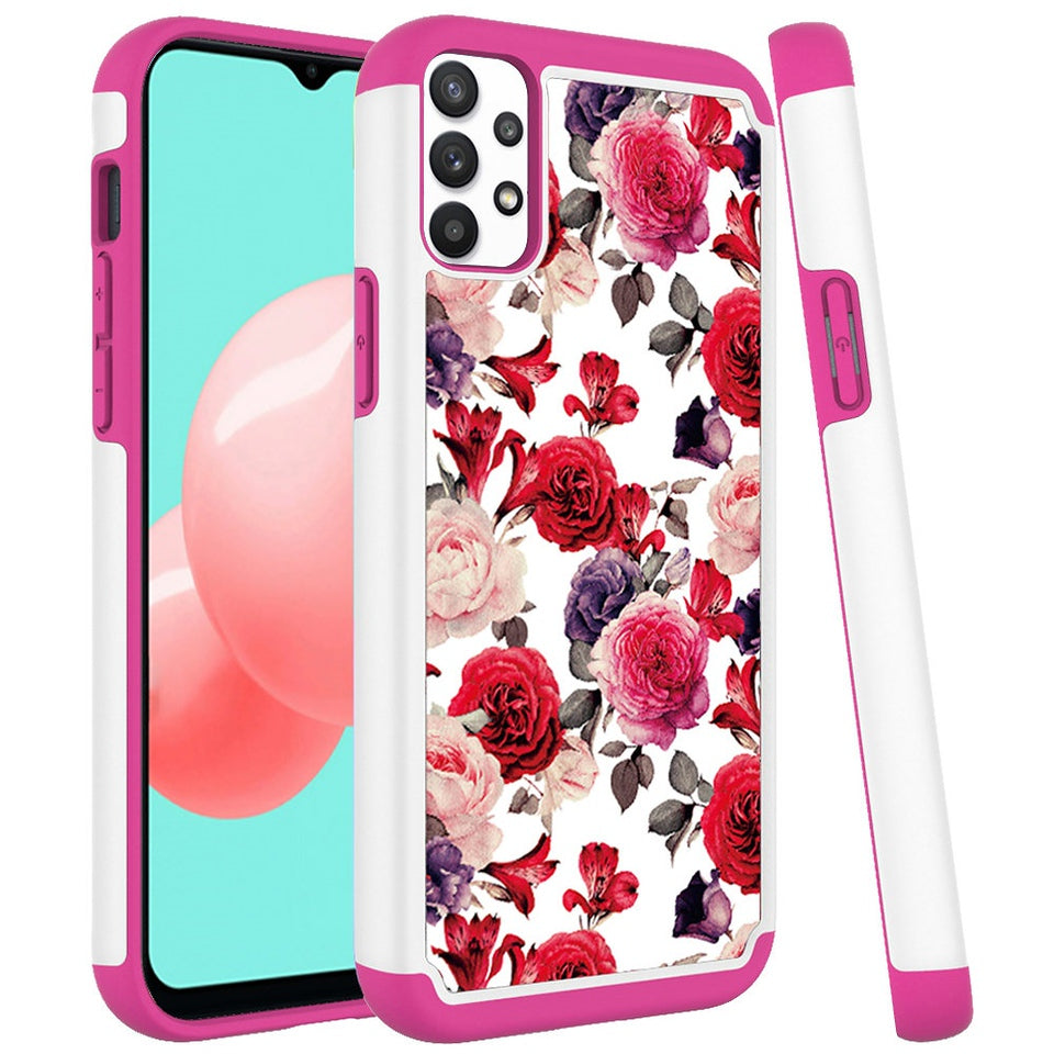 For Apple iPhone 13 (6.1") Beautiful Design Tuff Hybrid Heavy Duty Sturdy Shockproof Full Body Soft TPU Hard Protective  Phone Case Cover