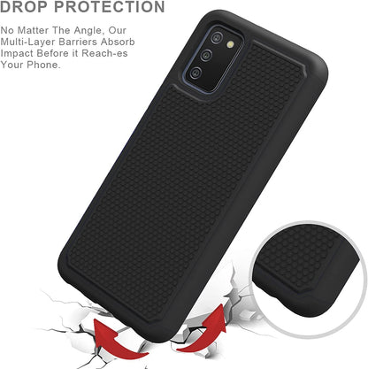 For Google Pixel 6 /6 Pro Hybrid Armor Rugged Textured Dual Layer TPU & Hard Back Shell Military-Grade Shockproof Protective Black Phone Case Cover