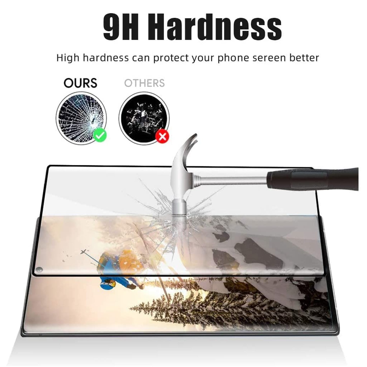 For Samsung Galaxy S23 Ultra Screen Protector Curve 3D Full Coverage 9H Hardness Tempered Glass Protector Shield 9H Bubble-Free Clear Screen Protector