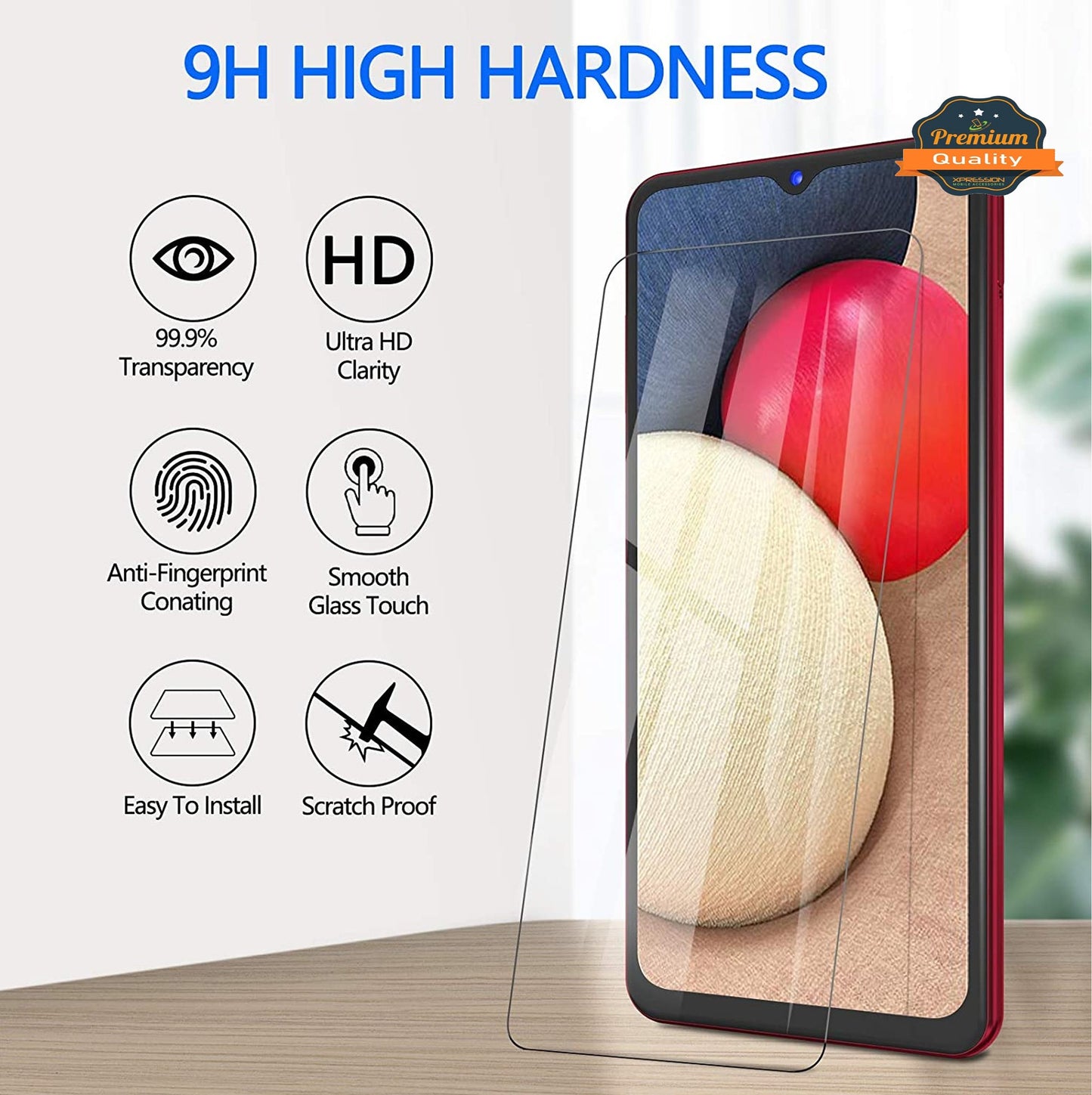 For Coolpad Suva Tempered Glass Screen Protector HD Clear Transparent [Bubble Free, Case Friendly] 9H Hardness Glass Screen Guard Clear Screen Protector