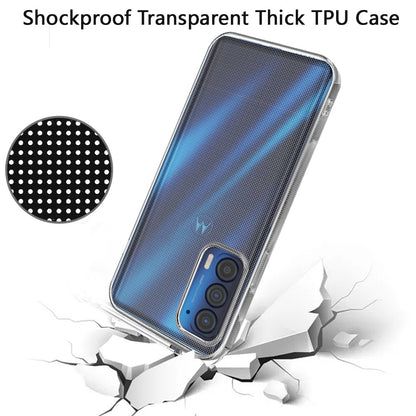 For Motorola Edge 2021 Hybrid Transparent Thick TPU Rubber Silicone Simple Basic Minimalistic Gel Shockproof Protective Slim Back Clear Phone Case Cover