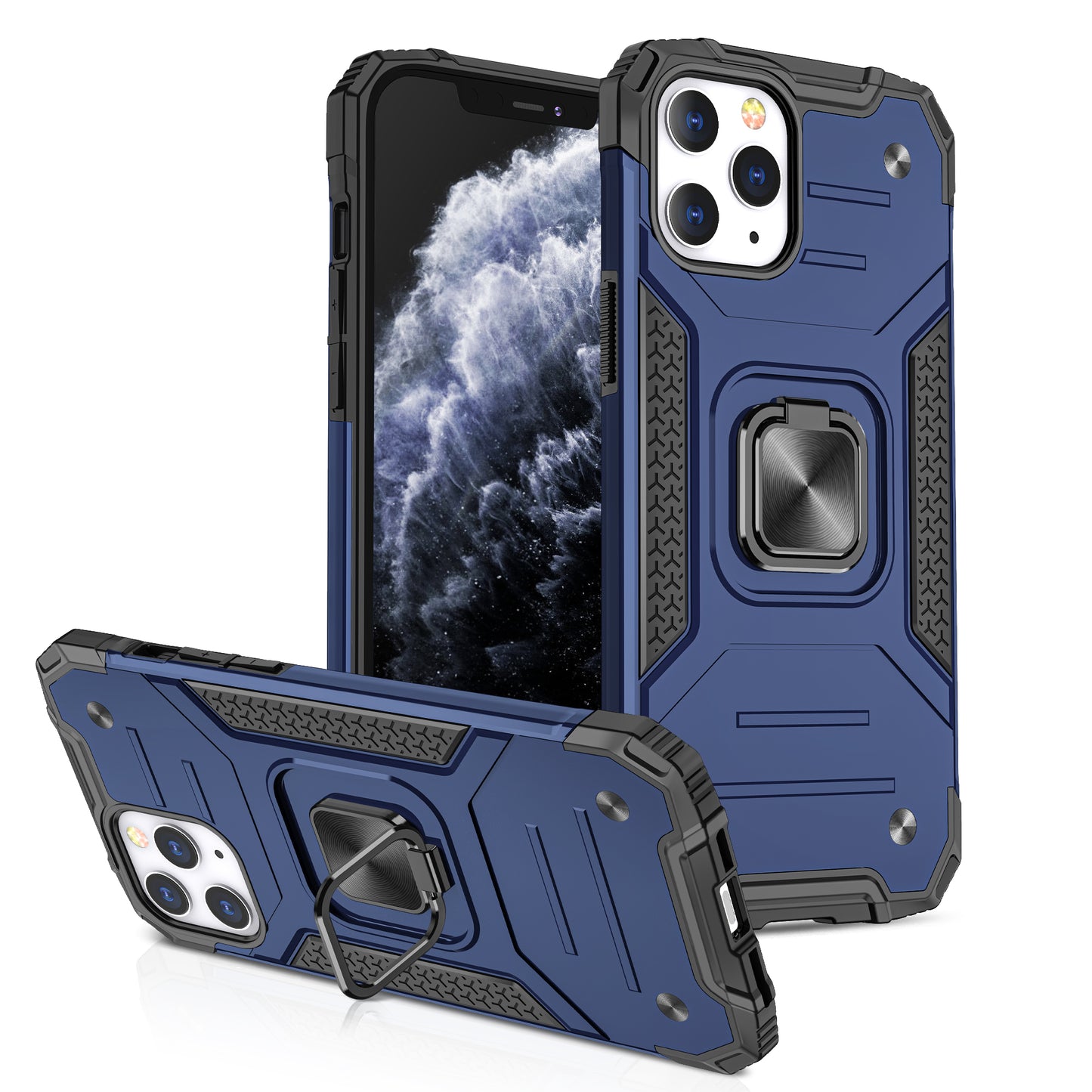 For Samsung Galaxy Z Flip 4 5G Hybrid Armor with Ring Holder Kickstand Shockproof Heavy-Duty Durable Rugged Dual Layer  Phone Case Cover