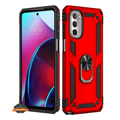 For Apple iPhone 11 (6.1") Shockproof Hybrid Dual Layer PC + TPU with Ring Stand Metal Kickstand Heavy Duty Armor Shell  Phone Case Cover