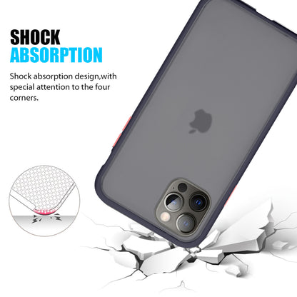 For Apple iPhone 13 /Pro Max Hybrid Translucent Clear Matte Hard PC Back & Frosted Silicone TPU Bumper Slim Shockproof Hard  Phone Case Cover