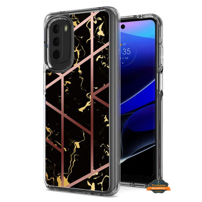 For Motorola Moto G Stylus 5G 2022 Stylish Hybrid Fashion Marble Trendy Design Hard Back Shockproof TPU Rubber Style  Phone Case Cover