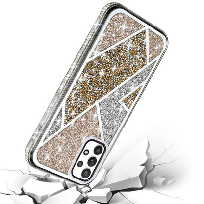 For Samsung Galaxy A33 5G Glitter Bling Diamond Rhinestone Sparkly Bumper Fashion Shiny Cute Fancy Cases Hybrid Rugged  Phone Case Cover