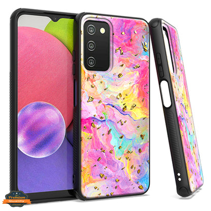 For Samsung Galaxy A53 5G Marble Fashion Stone Stylish Flake Glitter Bling Hybrid Slim Glossy TPU Rubber Hard Protection  Phone Case Cover