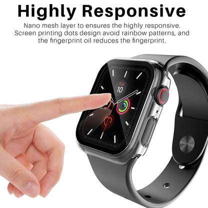 For Apple Watch 41mm Series 7 Ultra Clear Transparent PC with Built in Screen Protector Snap-on Full Coverage Shell Rubber TPU + Hard PC Frame for iWatch Series 7 (41MM) Clear Screen Protector