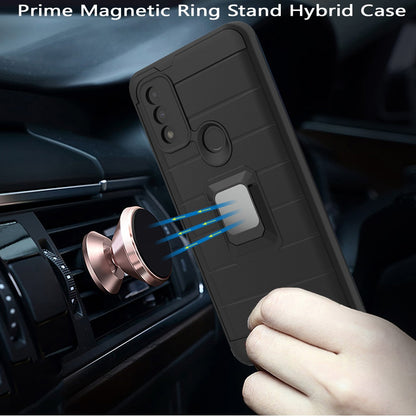 For Samsung Galaxy A13 5G Magnetic Ring Holder Rubber Hybrid Stand Kickstand Slim Texture Rugged Armor Heavy Duty Military Grade  Phone Case Cover