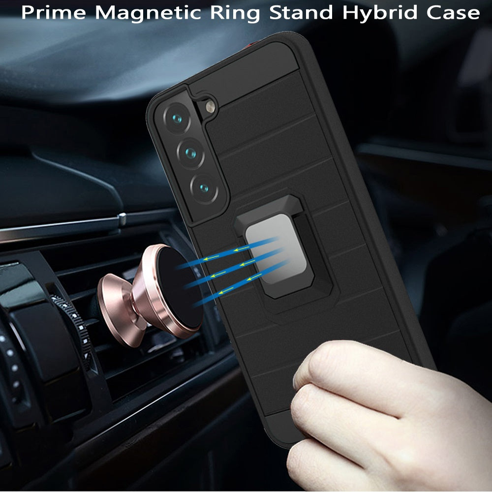 For Samsung Galaxy A13 5G Magnetic Ring Holder Rubber Hybrid Stand Kickstand Slim Texture Rugged Armor Heavy Duty Military Grade  Phone Case Cover