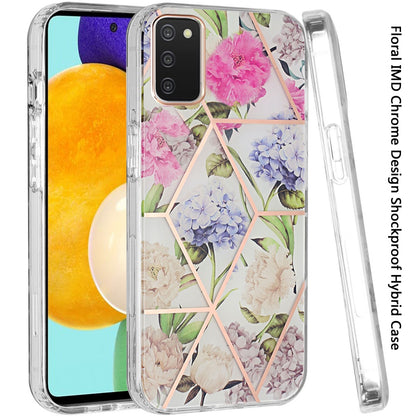 For Samsung Galaxy A13 5G Fashion Floral IMD Design Flower Pattern Hybrid Protective Hard PC Rubber TPU Slim Hard Back Shockproof  Phone Case Cover