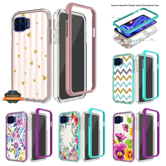 For Motorola Moto G Pure Beautiful Design 3 in 1 Hybrid Triple Layer Armor Hard Plastic Rubber TPU Shockproof Protective Frame  Phone Case Cover