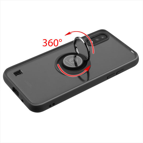 For Samsung Galaxy Z Flip 4 5G Transparent Hybrid Magnetic Ring Stand (work with Car Mount) Detachable Frame Bumper  Phone Case Cover