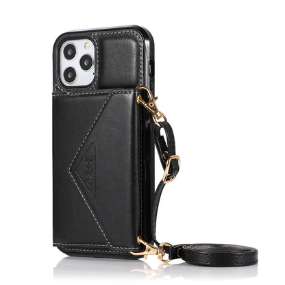 For Samsung Galaxy A02s Wallet Case Credit Card ID Money Holder Lanyard Detachable Neck Strap Protective Flip Slim PU Leather  Phone Case Cover