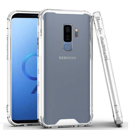 For Samsung Galaxy S9 /S9 Plus Colored Shockproof Transparent Hard PC + Rubber TPU Hybrid Bumper Shell Slim Fit Skin Protective  Phone Case Cover