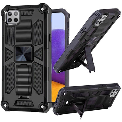 For Boost Mobile Celero 5G Heavy Duty Stand Hybrid Shockproof [Military Grade] Rugged Protective with Built-in Kickstand Fit Magnetic Car Mount  Phone Case Cover